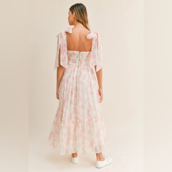 Mable Pink Floral Maxi Dress - Picture 2 of 8